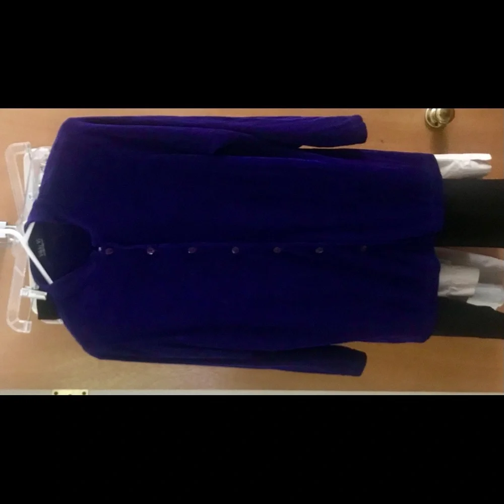 New Vikki Vi Purple Top or Jacket Button Down 1XP made in USA - Picture 11 of 12